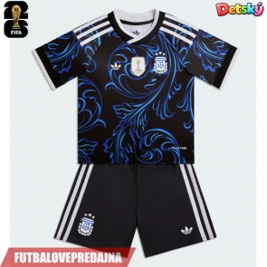 Lacne Dětský Futbalové dres Argentína MS 2026 Krátky Rukáv - Preč (+ trenírky)